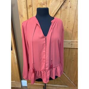 Women's XL a.n.a Flowy Top Blouse GUC Boho